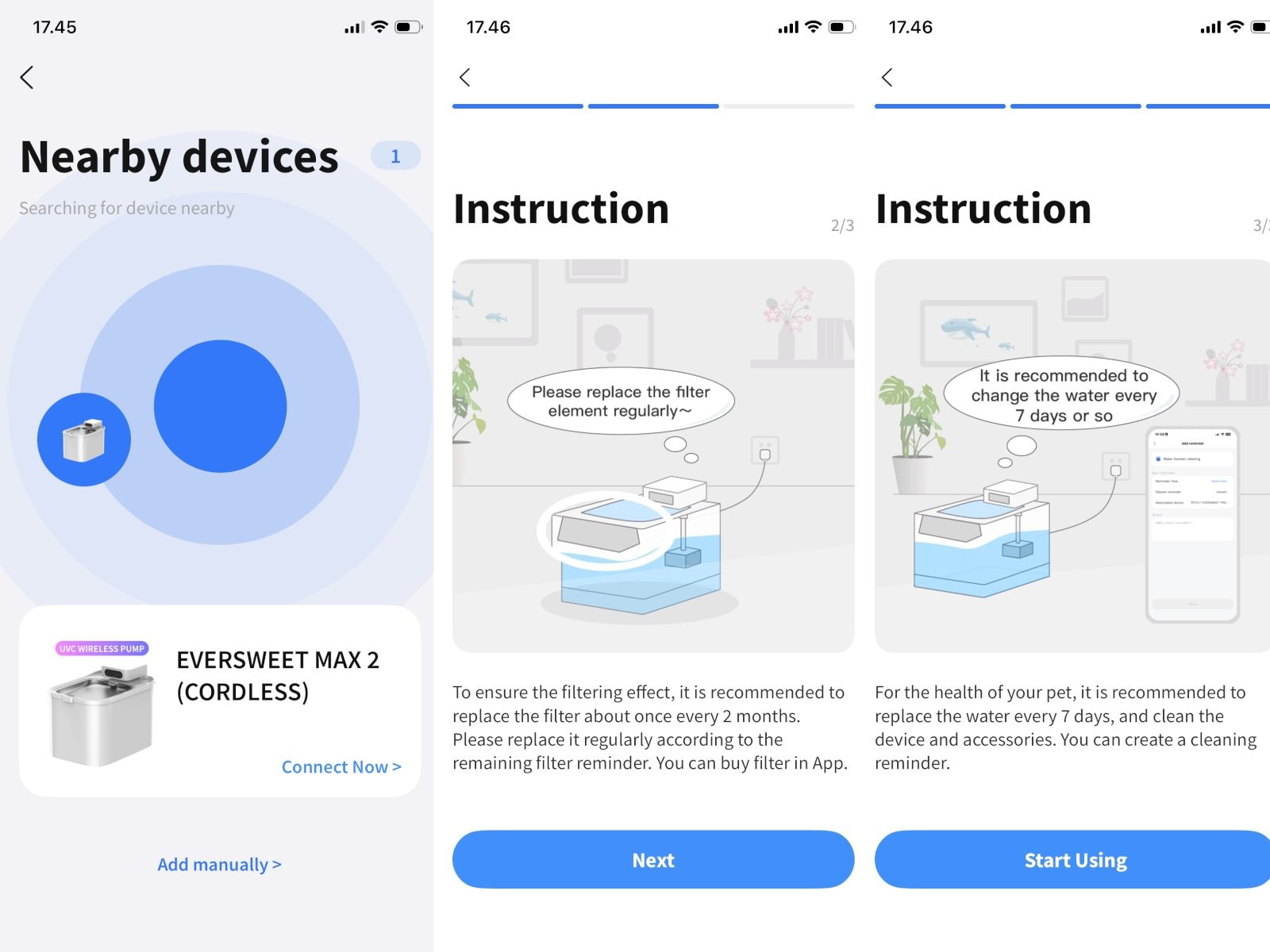 PETKIT EVERSWEET MAX 2 Ledningsfri Drikkefontæne med App og UV Pumpe
