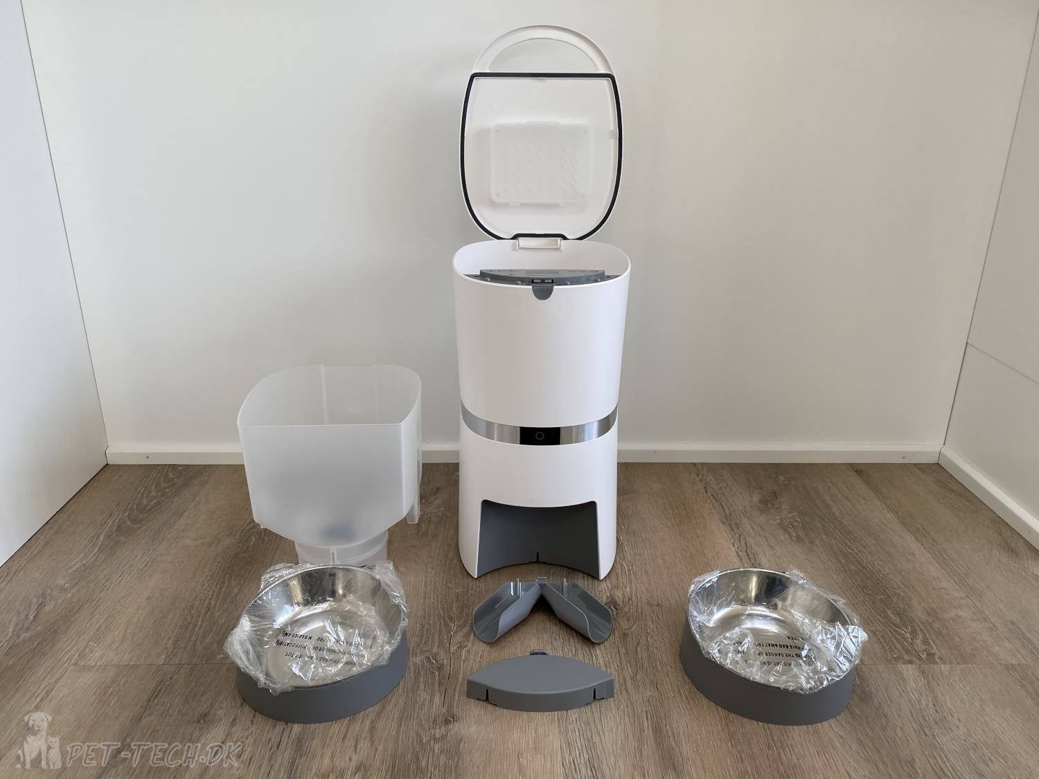 Lækker 4L Foderautomat med To Skåle til Katte og Hunde