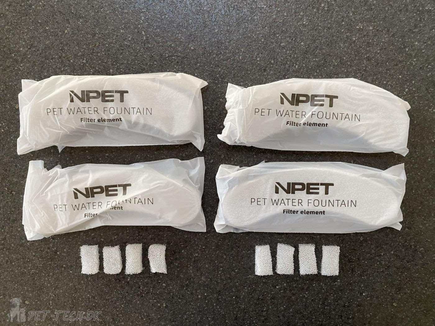 Filtre til NPET DF10 Maxi og DF30 Jumbo Drikkefontænerne