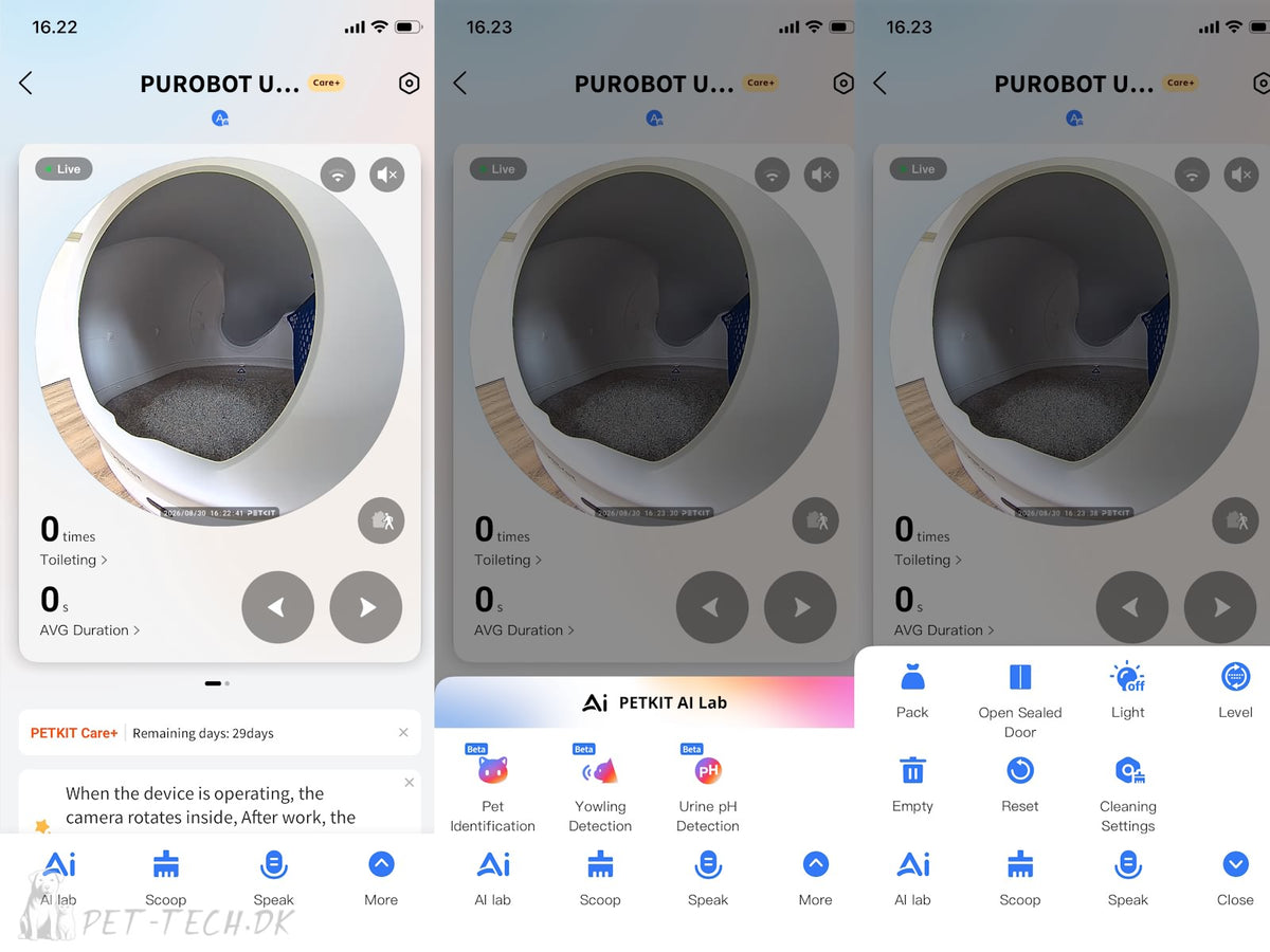 Selvrensende Kattebakke - PETKIT PUROBOT ULTRA med AI Videokamera
