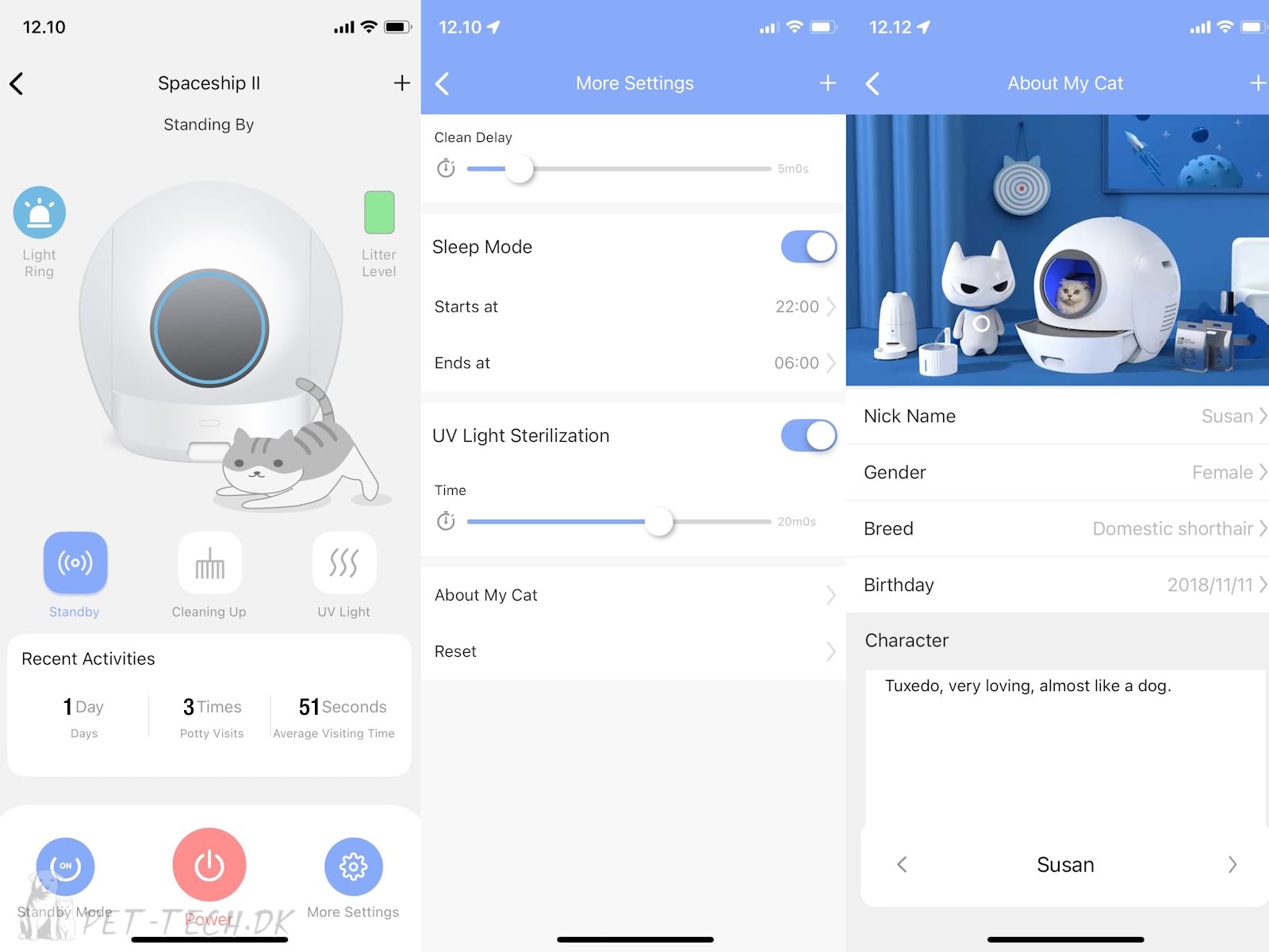Stor Selvrensende Kattebakke med App og LED Belysning - Astropod PRO