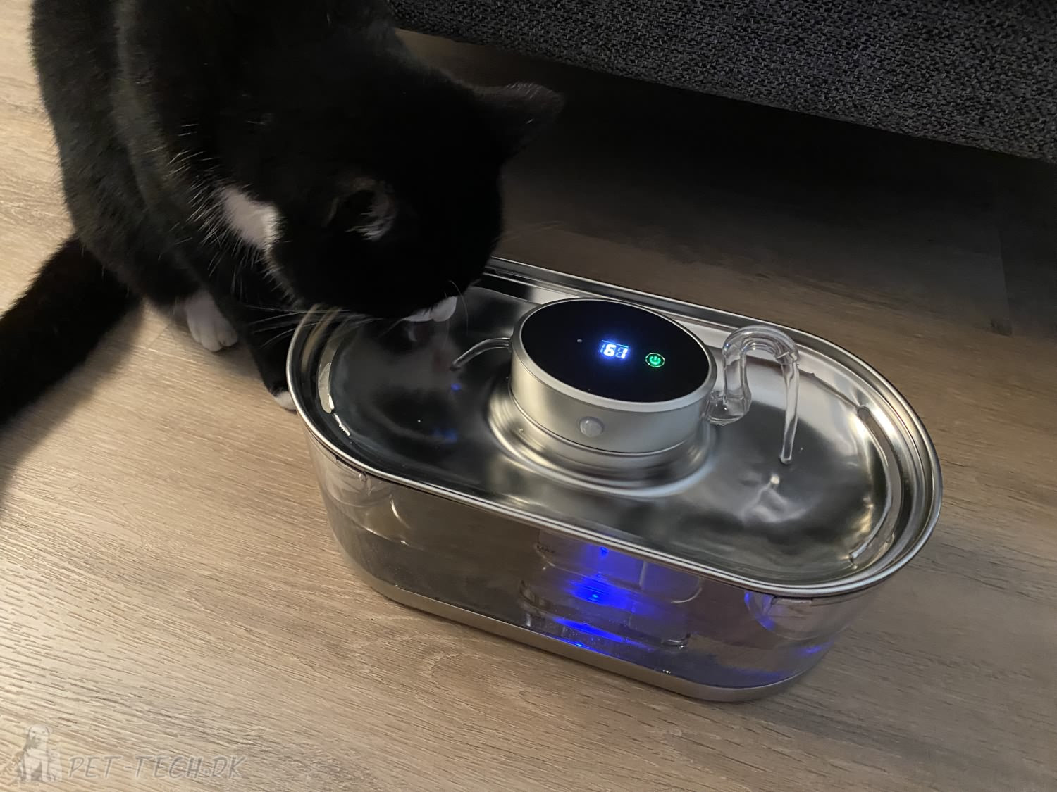 Ledningsfri drikkefontæne til katte og mindre hunde 3 liter