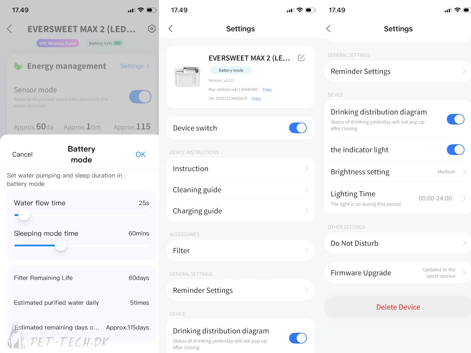 PETKIT EVERSWEET MAX 2 Ledningsfri Drikkefontæne med App og UV Pumpe
