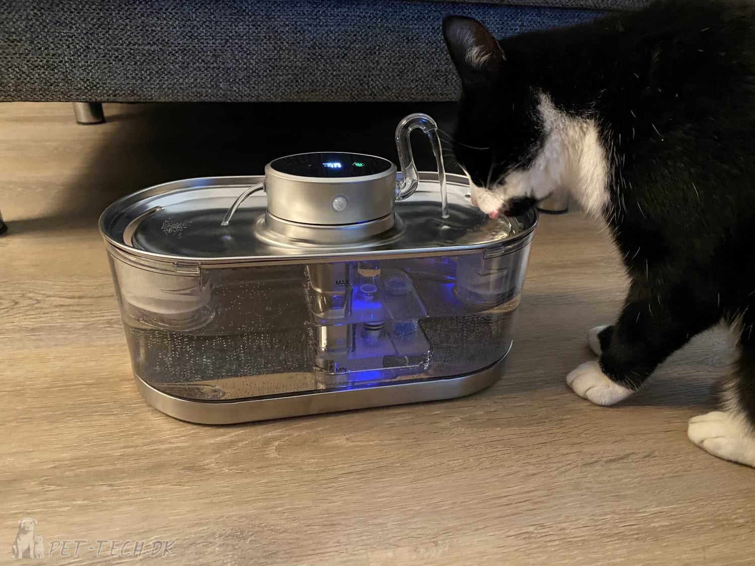 Stor ledningsfri drikkefontæne til katte og mindre hunde 3 liter